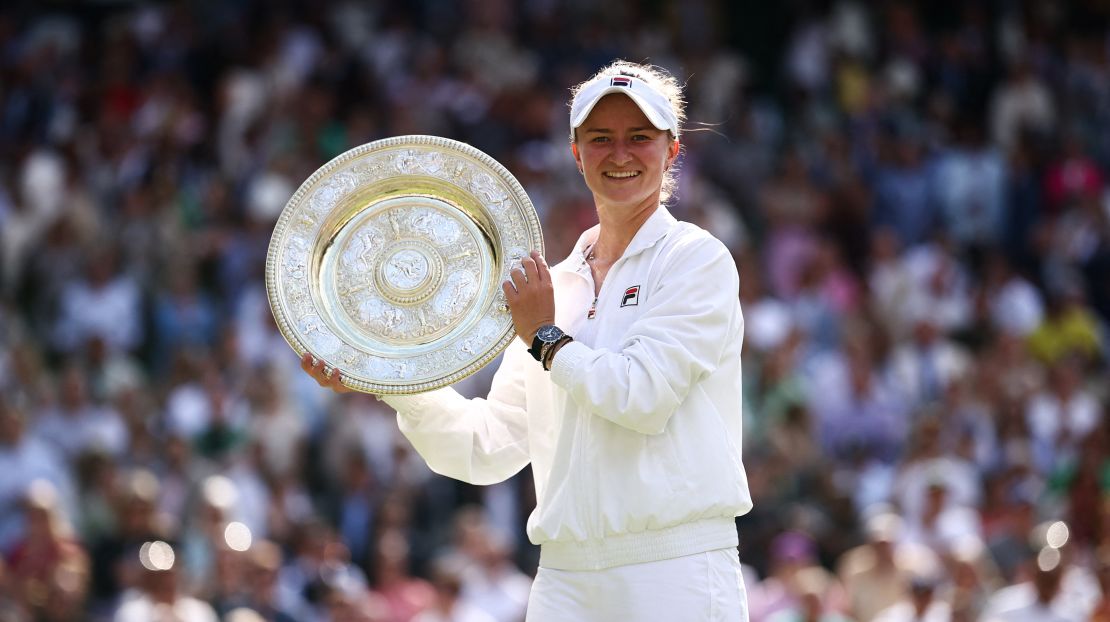 Krejčíková won her first Wimbledon title in 2024.