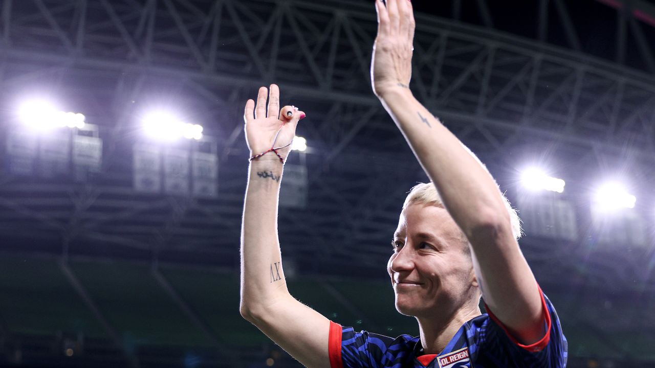 Megan Rapinoe of the OL Reign during a game between Washington Spirit  News Photo - Getty Images