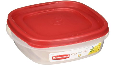 Rubbermaid Easy Find Lids Square 3-Cup Food Storage Containers, 4-Pack