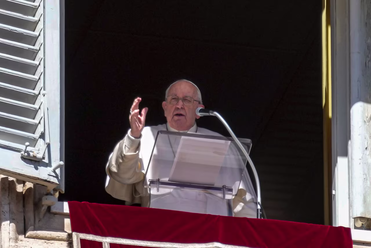 Pope Francis speaks at The Vatican on February 25. 