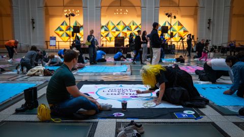 In February, music and peals of laughter filled the atrium of the Brooklyn Museum in New York as families created quilt panels for the "Freedom to Be" project. “At its best, (the quilt) will be a display of the love of these families and a defiant show of the strength of that love,” said Gillian Branstetter of the American Civil Liberties Union.
