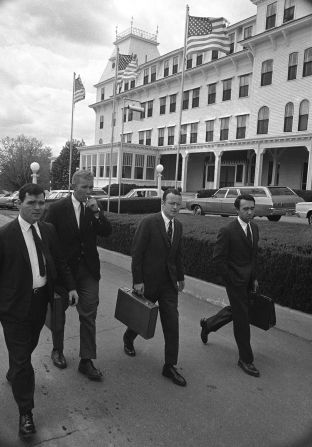 Souter, right, leaves the US Circuit Court of Appeals in New Castle, New Hampshire, in 1969. At the time, he was the assistant attorney general of New Hampshire.
