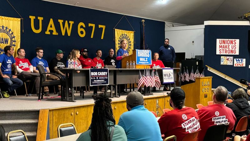 Pennsylvania Democrats push to counter Trump’s growing rise with union workers