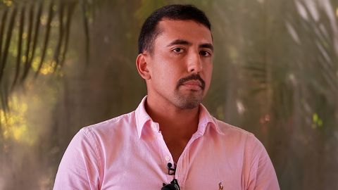 Daniel Oropeza, an immigrant from Venezuela, at the restaurant El Arepazo in Doral, Florida, last month. Oropeza is facing potential deportation after the Trump administration revoked protections for Venezuelans.