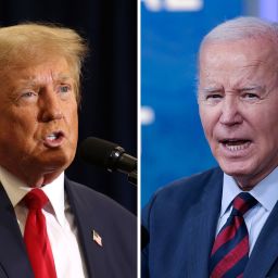 Former President Donald Trump and President Joe Biden.