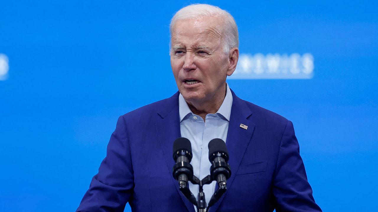 Biden speaks in Belen, New Mexico, on Wednesday, August 9, 2023.