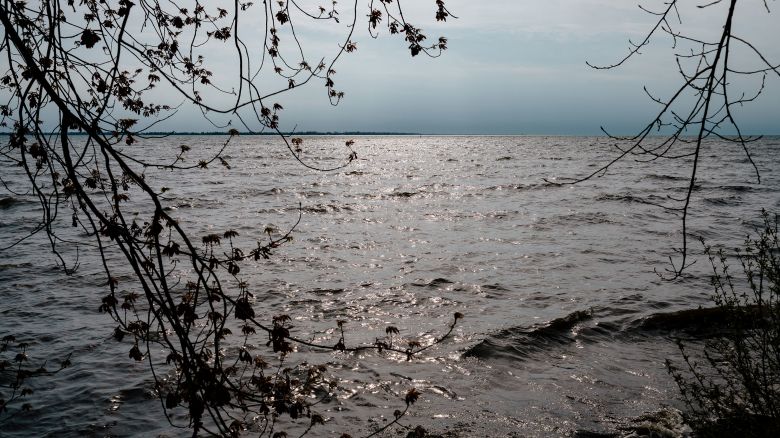 Lake Erie, as seen from Wayne County, Michigan.