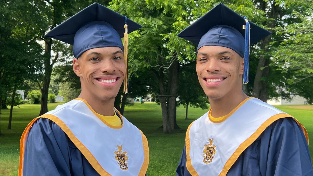 A’mari and J’Mari Reynolds pose for a portrait on May 22, 2024.