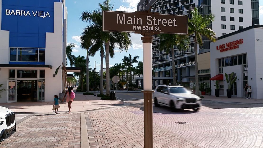 A view of downtown Doral. More than a third of residents in the Miami suburb are Venezuelan immigrants, according to Census data.