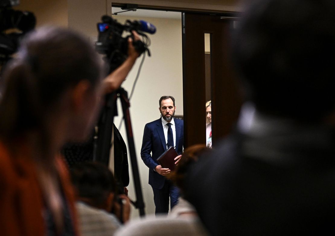 Special Counsel Jack Smith arrives to announce the indictment of former President Donald Trump during a press conference on August 1, 2023 in Washington, DC.