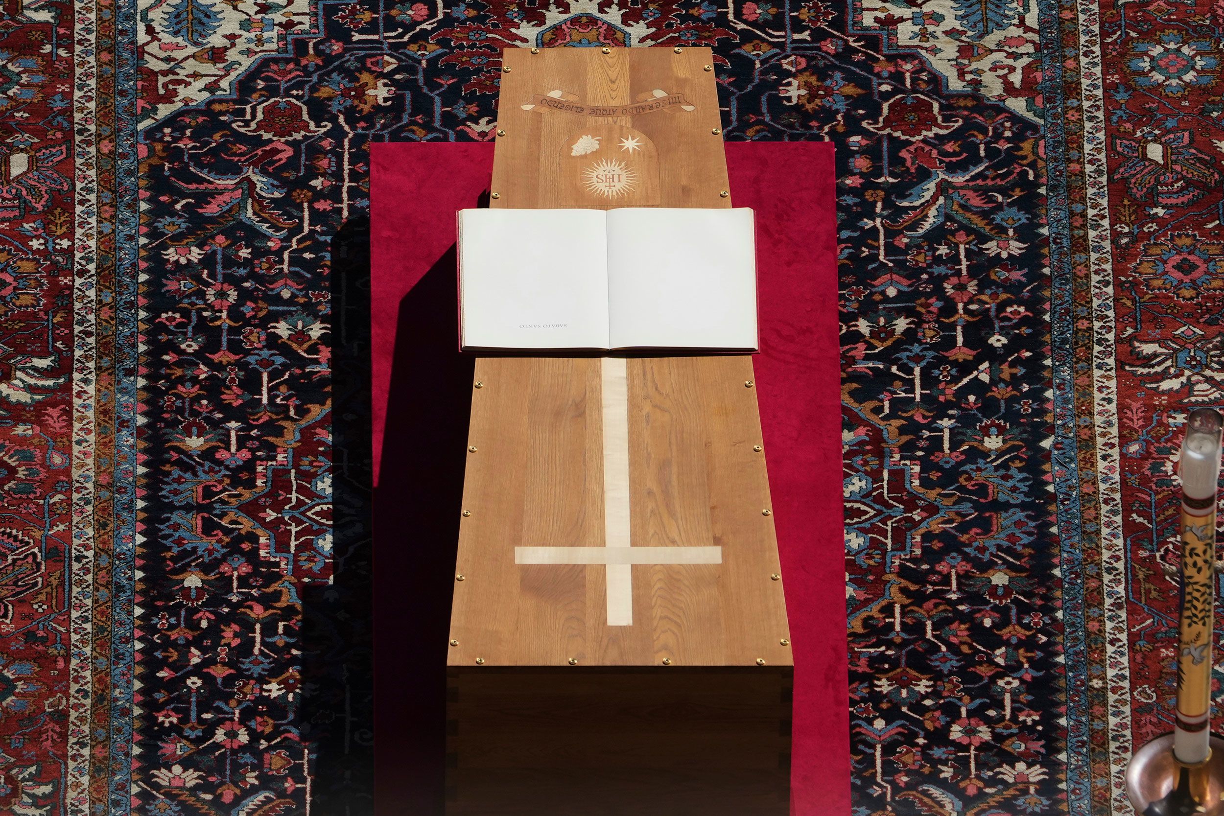 The Book of the Gospels lies on the pope's coffin during his funeral.