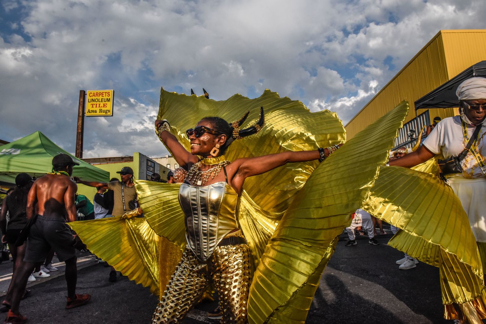 People in New York City participate in J'Ouvert, a street festival signaling the start of Carnival, on Monday, September 4.