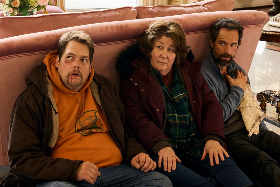 (From left) Guillaume Cyr, Margo Martindale and Chris Diamantopoulos in “The Sticky.”