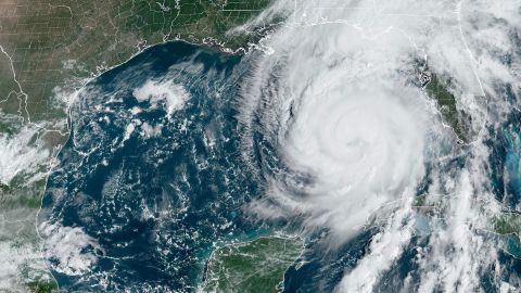 Hurricane Helene is seen in a satellite photo on September 26, 2024.