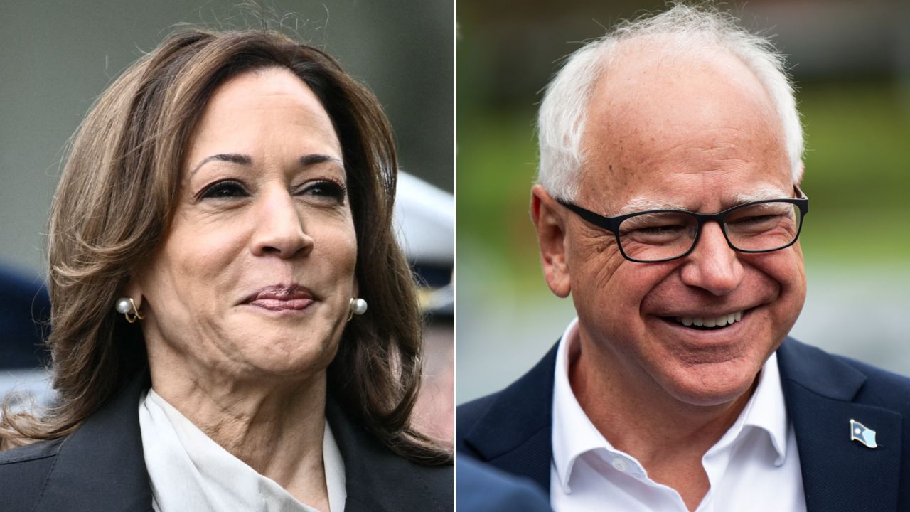 Vice President Kamala Harris and Minnesota Gov. Tim Walz.