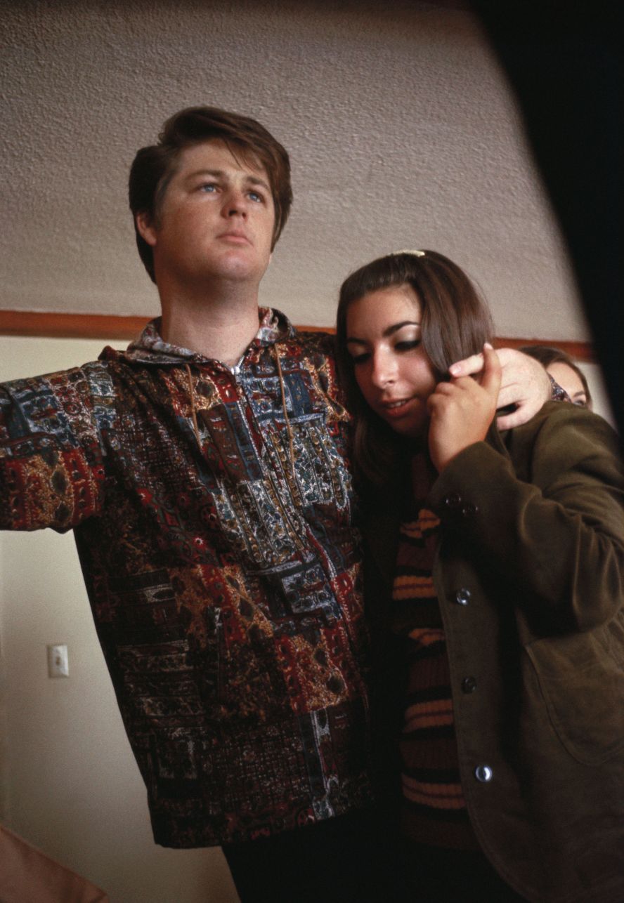 Wilson poses with his first wife, singer Marilyn Rovell, circa 1965. They divorced in 1979 after about 15 years of marriage.