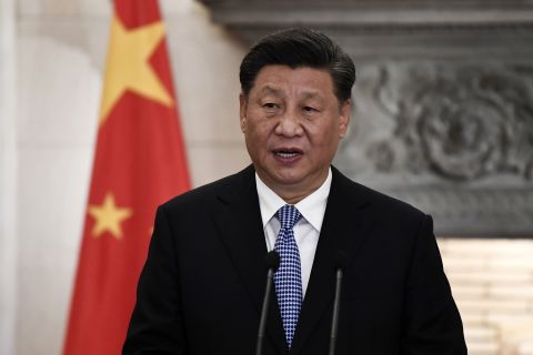 Xi Jinping, China's president, speaks during a news conference in Athens, Greece, on November 11, 2019.