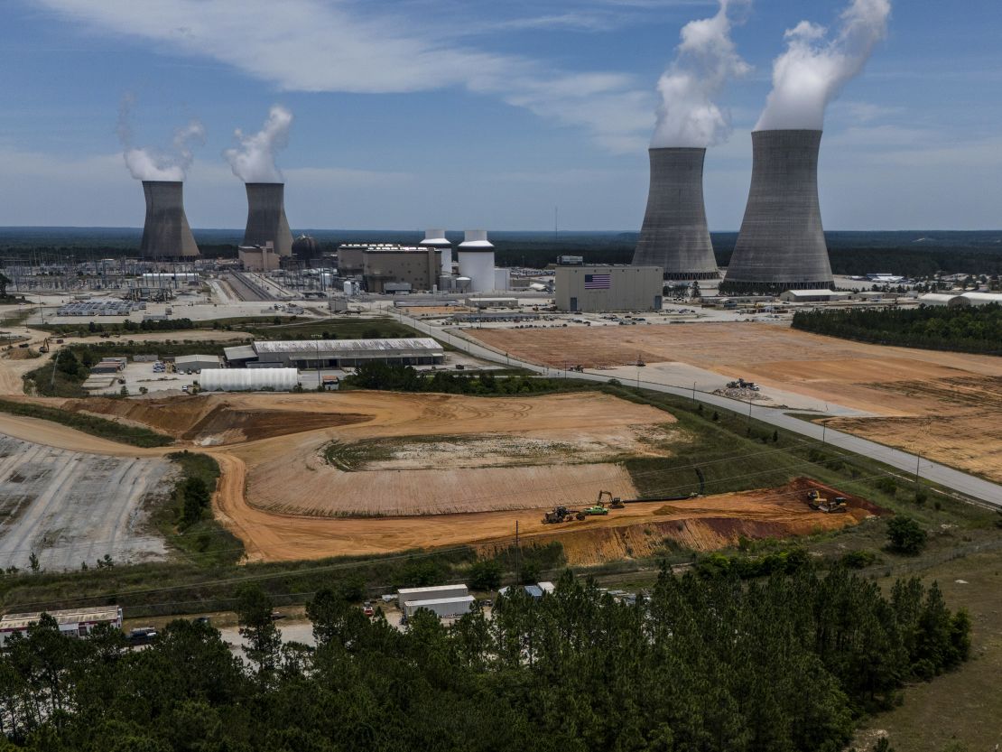 The four nuclear reactors and cooling towers are seen at the Alvin W. Vogtle Electric Generating Plant in Waynesboro, Georgia.