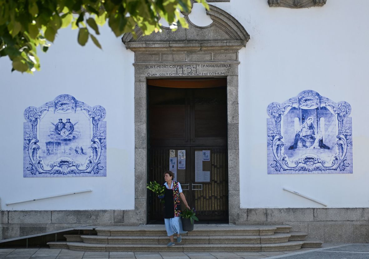 The São Cosme Chapel is seen ahead of the wake in Gondomar on Friday.