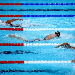 Paris 2024 Olympics - Swimming - Women's 1500m Freestyle Final - Paris La Defense Arena, Nanterre, France - July 31, 2024.
Katie Ledecky of United States in action REUTERS/Agustin Marcarian     TPX IMAGES OF THE DAY     