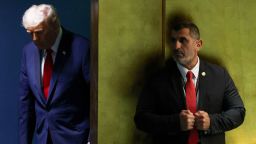 U.S. President Donald Trump walks to address the 80th United Nations General Assembly at U.N. headquarters in New York City, U.S., September 23, 2025.  REUTERS/MIKE SEGAR     TPX IMAGES OF THE DAY     