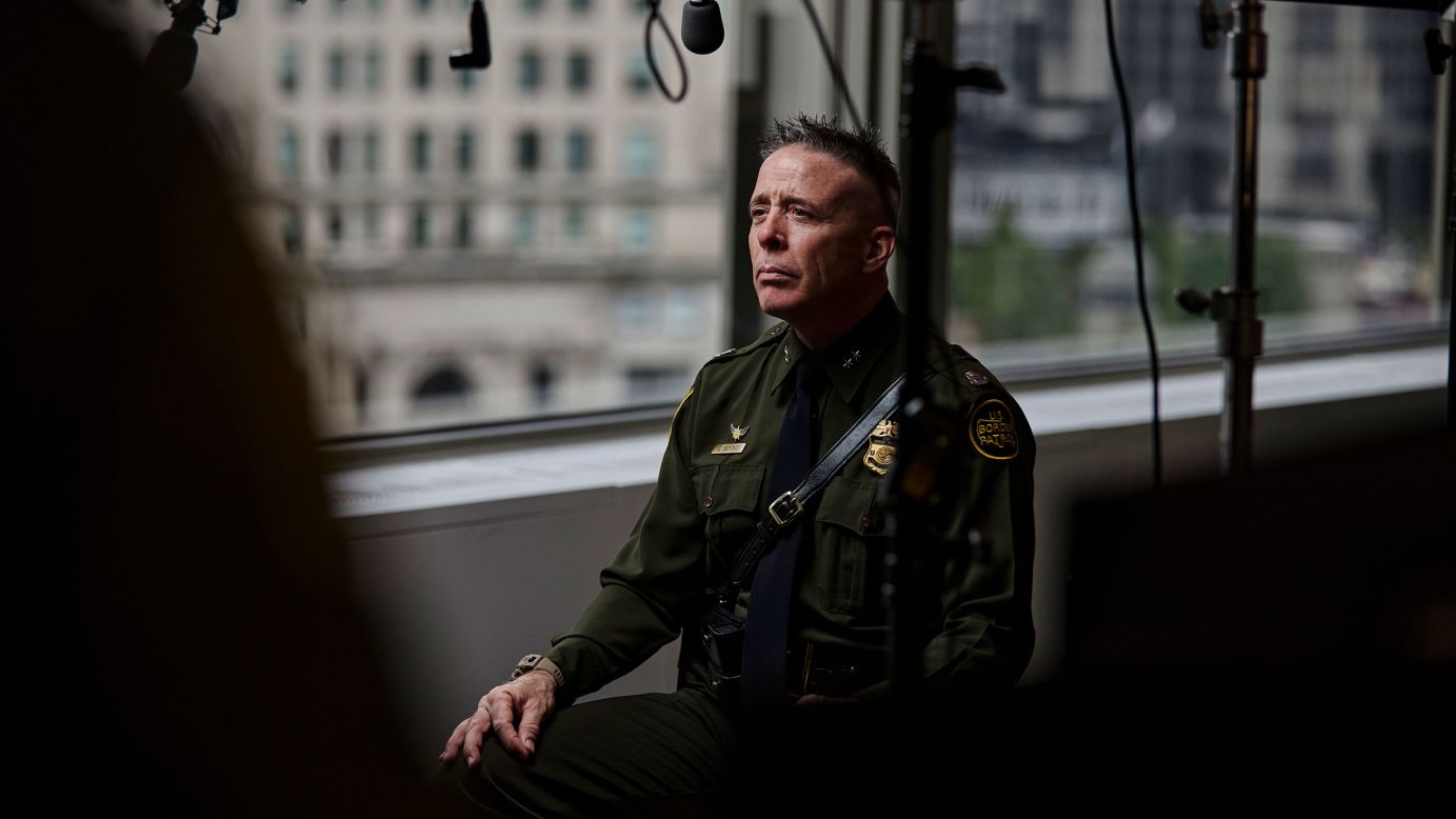 US Border Patrol Chief Greg Bovino is interviewed at CNN’s bureau in Chicago on Tuesday.