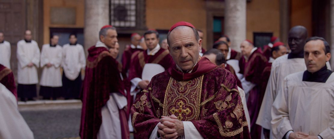 Ralph Fiennes stars as Cardinal Lawrence in director Edward Berger's 