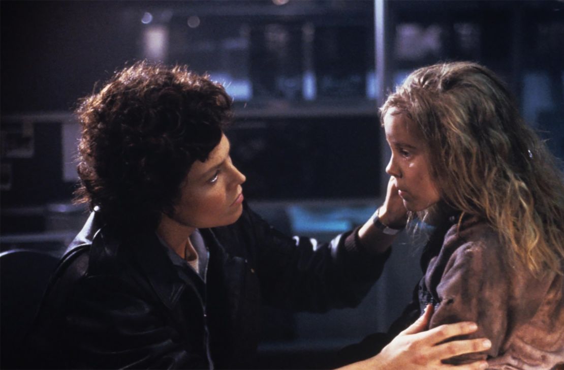 Sigourney Weaver and Carrie Henn in "Aliens."
