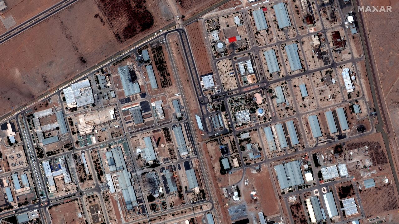 This satellite image shows the Isfahan nuclear technology center on June 16, 2025.