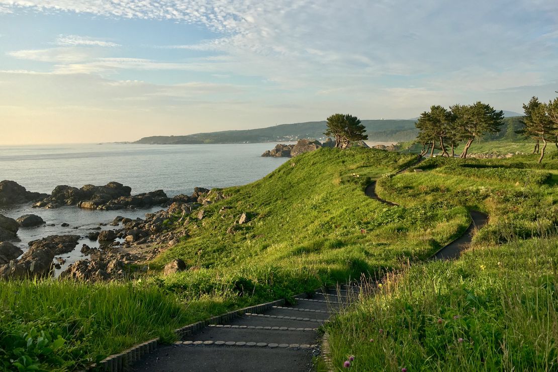 In the northern section of the trail, the Tanesashi coastline is a walker’s paradise, with relatively flat stretches of trail covering large grassy meadows, says Lewis.