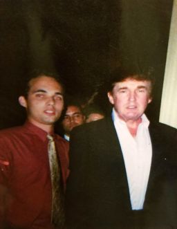 This photo from 2002 shows Brian Butler and Donald Trump at a Christmas Party at Mar-a-Lago in Palm Beach, Florida. Credit: