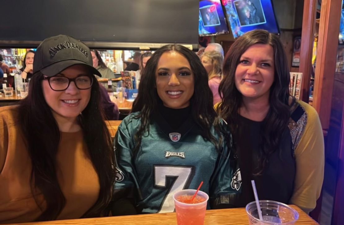 Here's Renee, Alanah and Michelle on Super Bowl Sunday.