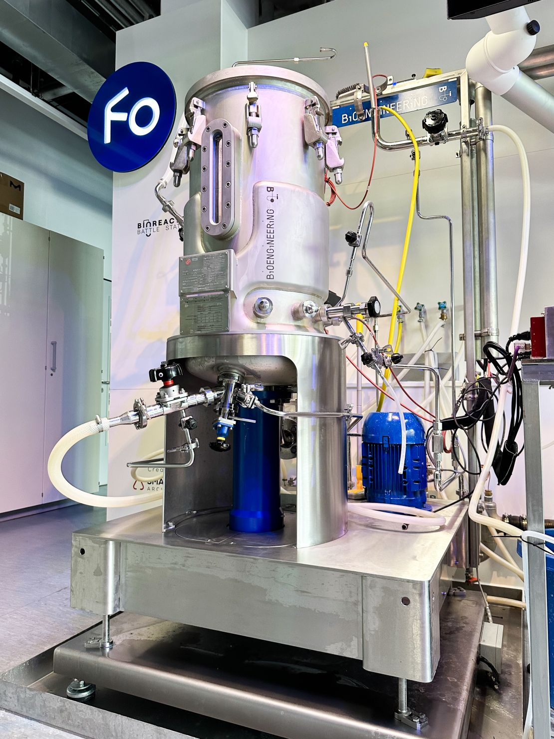 A fermentation tank in the form facility, where microbes are harnessed to produce highly functional animal-free proteins.