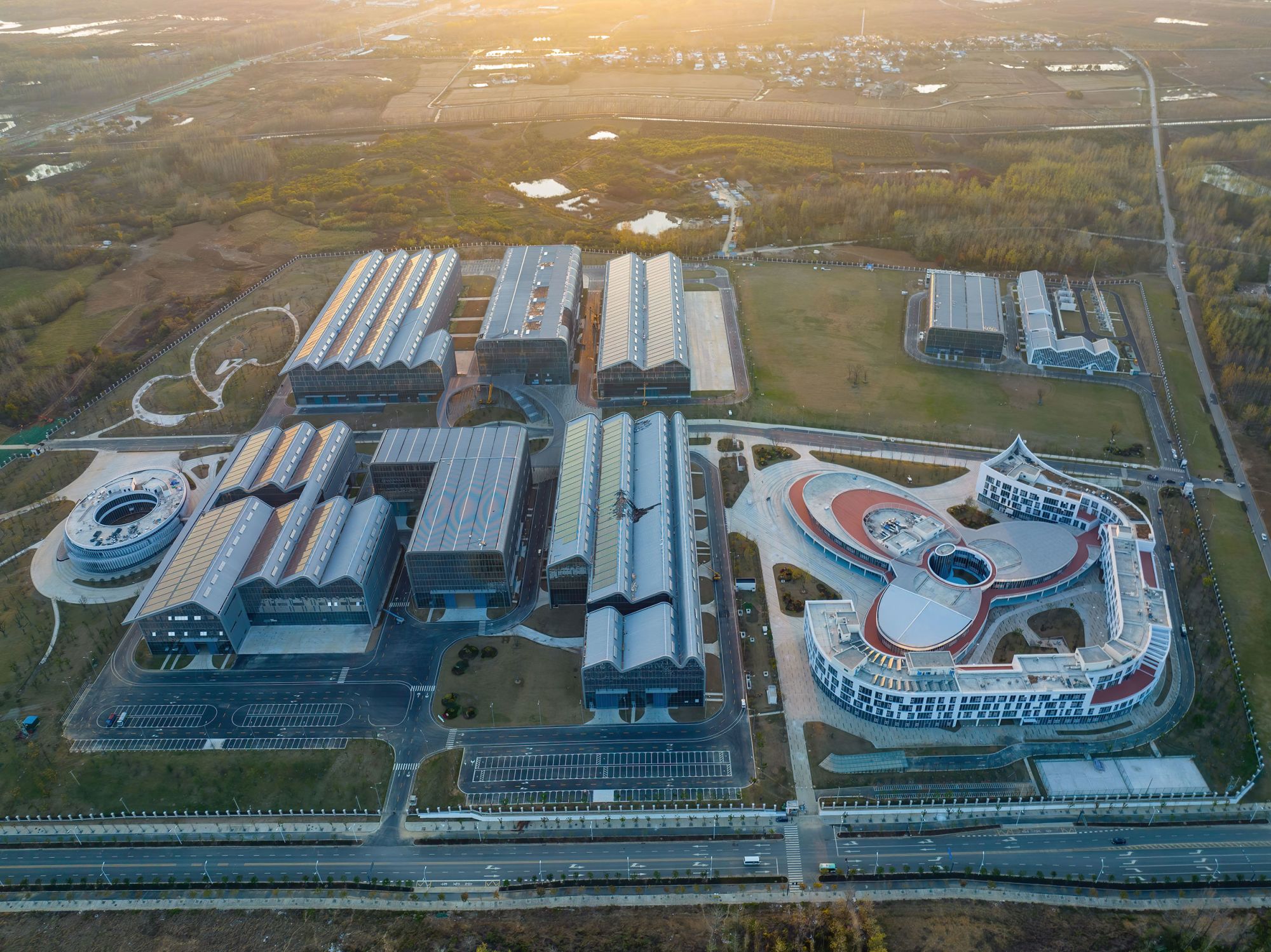 An aerial image of the under-construction Comprehensive Research Facility for Fusion Technology, or CRAFT, in the eastern Chinese city of Hefei, in November 2021. It is scheduled for completion in 2025.