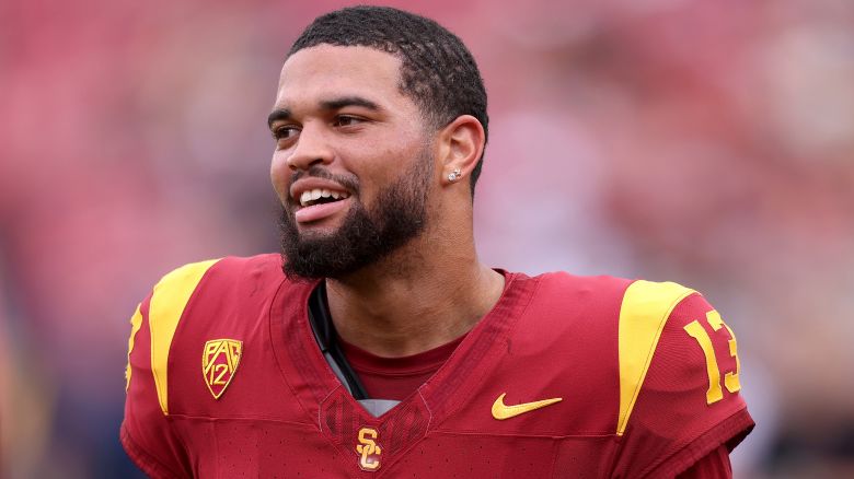 Caleb Williams is projected to be selected with the first pick of the 2024 NFL Draft after excelling with the USC Trojans.