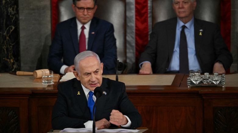 Israeli Prime Minister Benjamin Netanyahu addresses Congress, July 24, 2024.