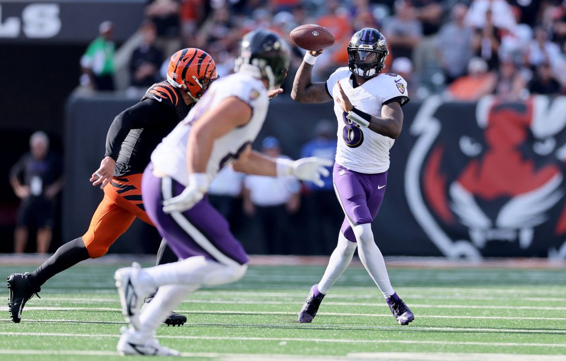 Reigning NFL MVP Jackson led the Ravens to a three-game winning streak.