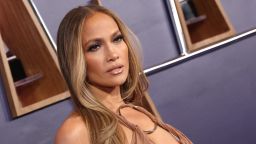 Host US singer and actress Jennifer Lopez poses in the press room during the 51st American Music Awards at the Fontainebleau in Las Vegas, Nevada on May 26, 2025.