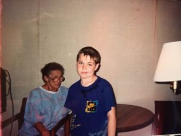 A young Vance is seen with his grandmother Bonnie Vance in this undated photo. Vance and his sister Lindsey were raised primarily by his grandparents, James and Bonnie Vance.