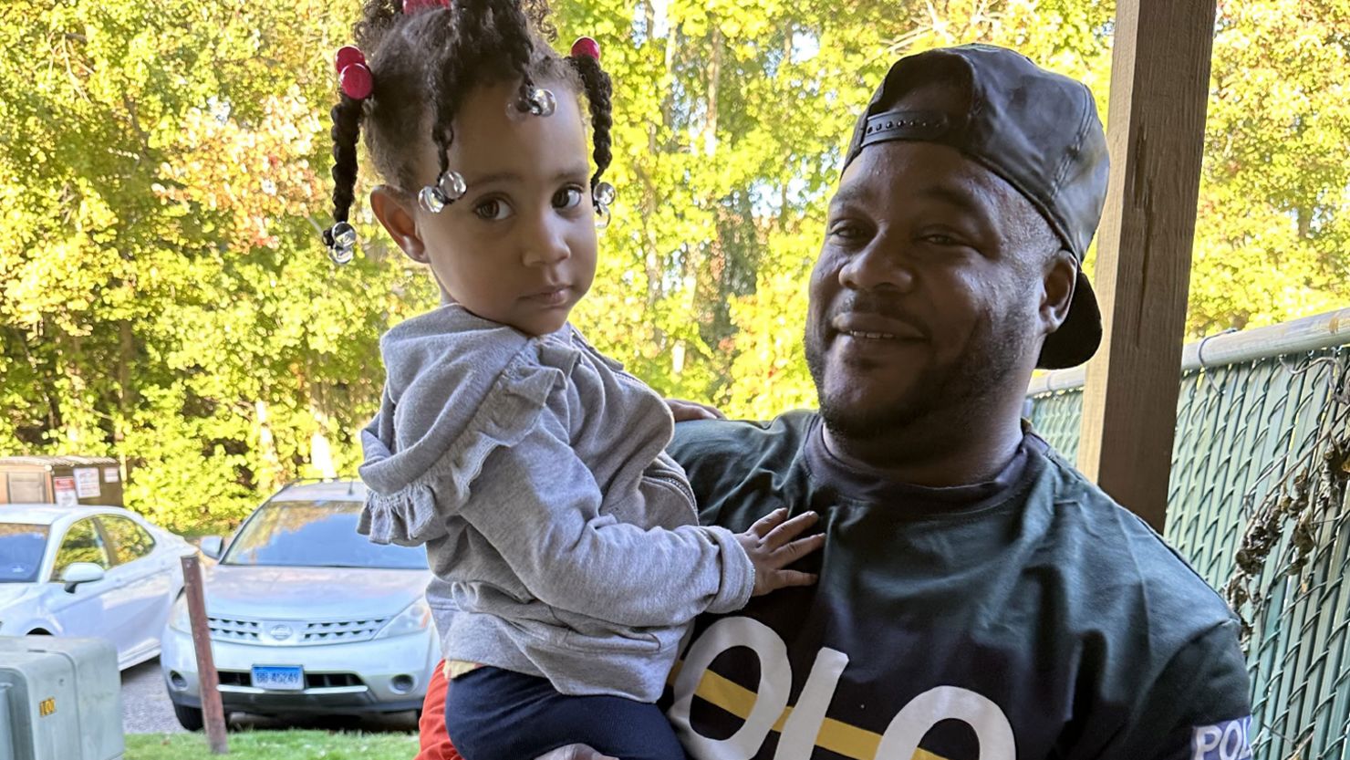 Marquis Jackson with his daughter.