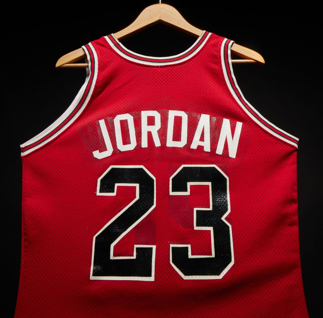 Michael Jordan's preseason debut Chicago Bulls jersey.