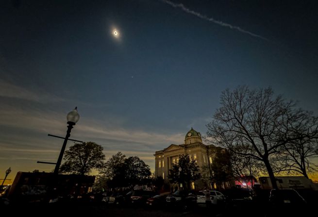 Doug Mackenzie of St. Augustine, Florida, captured totality over the Old Cape Girardeau Court House in Jackson, Missouri. "I was emotionally touched with a sense of joy and utter gratitude," he said.