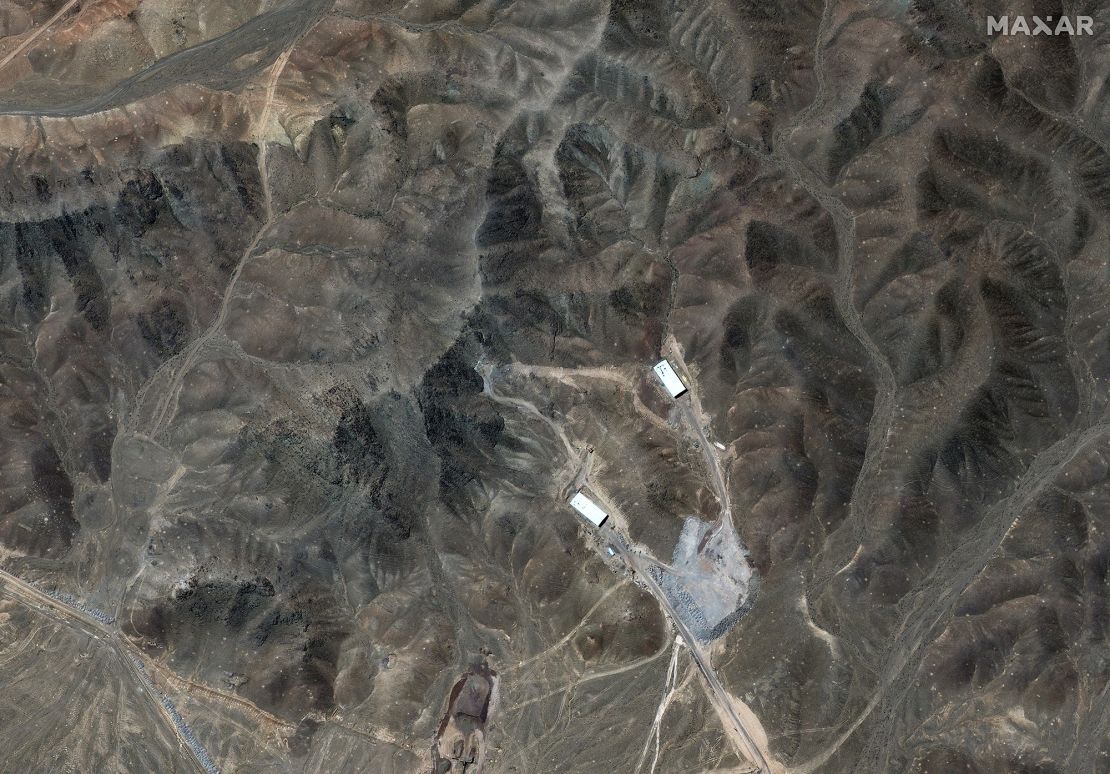 Satellite image of Iran's Fordow fuel enrichment plant in 2004.