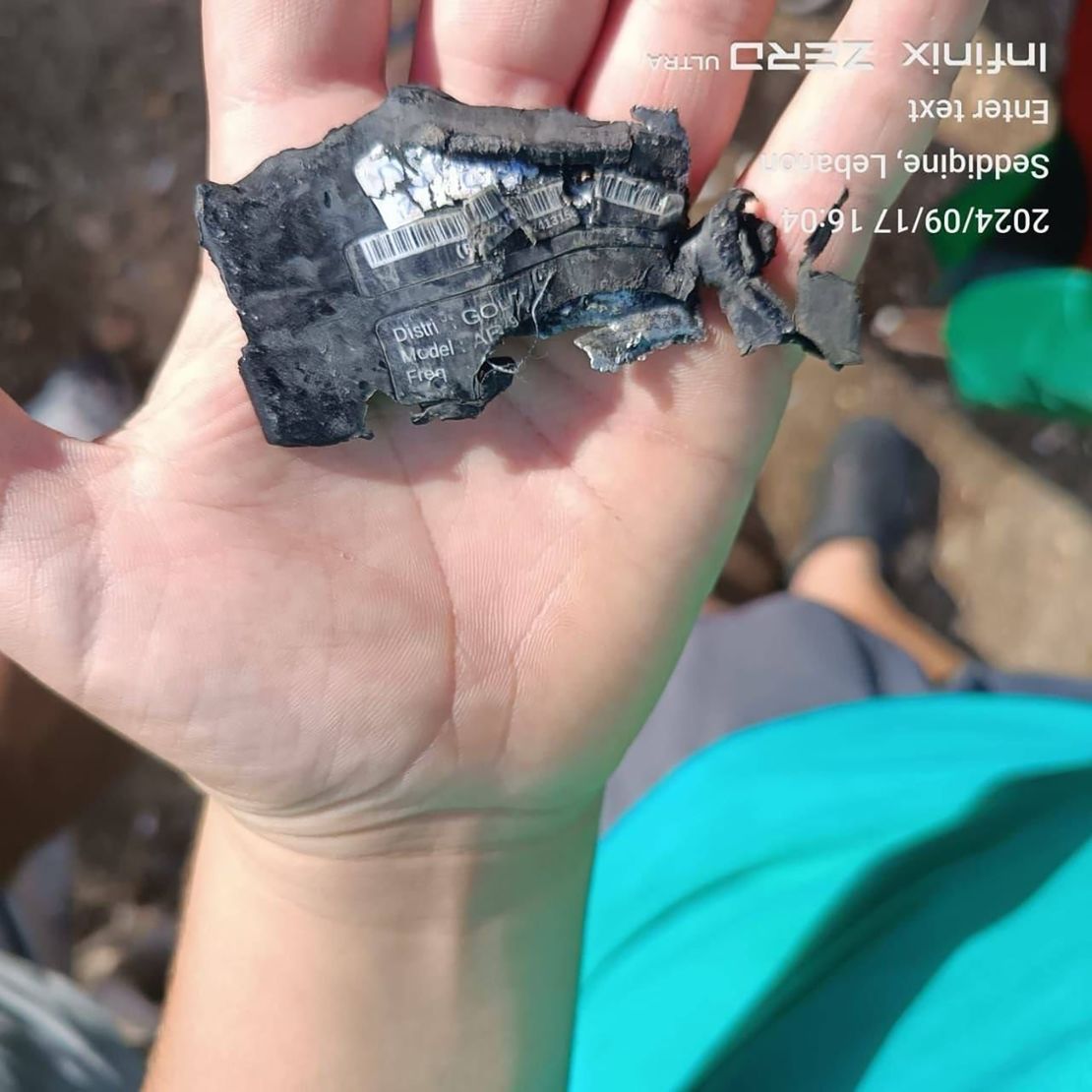 An image of a damaged pager is circulating on social media. CNN was unable to locate the image but has confirmed that it was posted on Tuesday, the same day as the explosions.