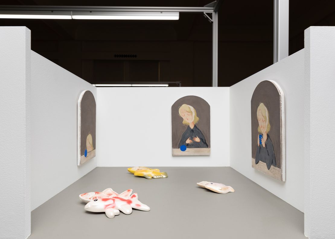 The Ghent, Belgium-based gallery Tatjana Pieters sold out its booth last year (pictured here), which featured fish bones in 3D-printed sarcophagi by Charles Degeyter and Renaissance-inspired mini paintings by Mae Alphonse Dessauvage.