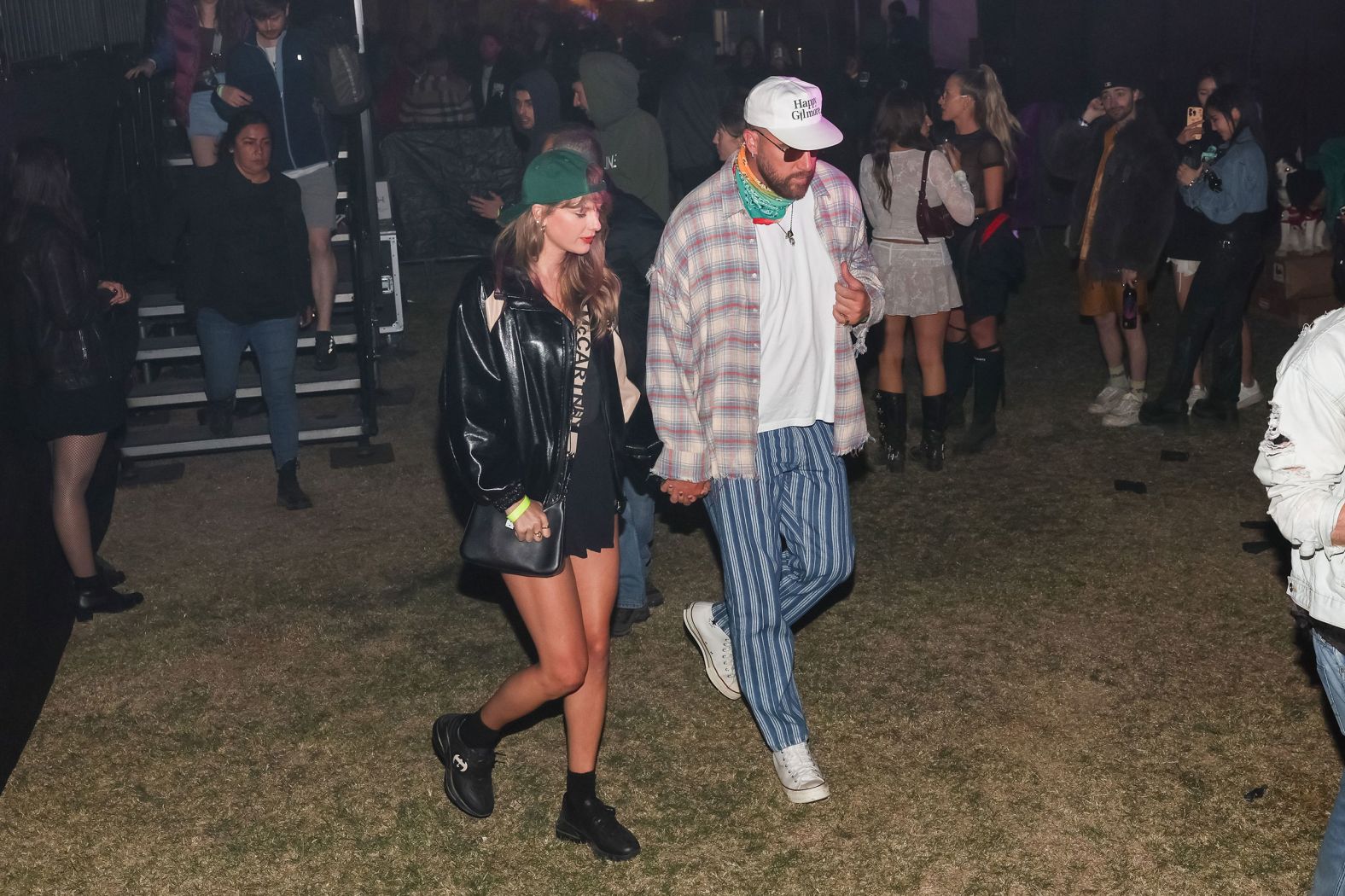 The couple attends Neon Carnival, a Coachella afterparty, in Indio, California, in April 2024.