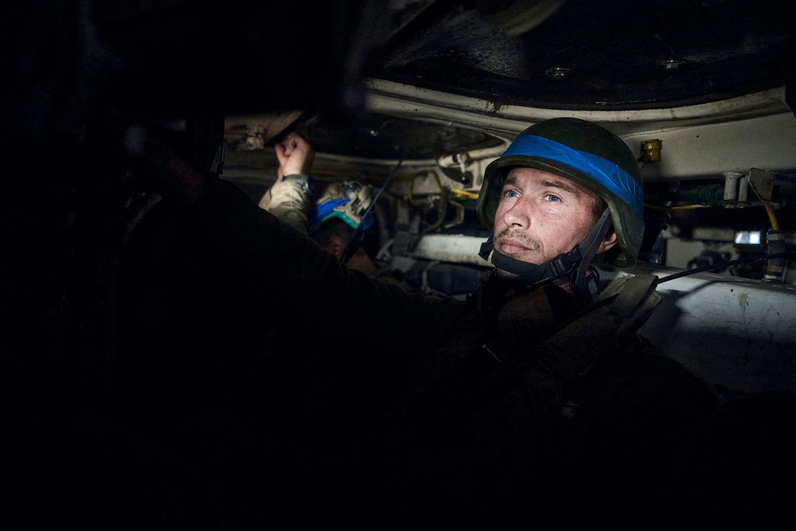 A Ukrainian soldier is seen inside an armored personnel carrier near Bakhmut, Ukraine, on Monday, September 4. Ukraine began a counteroffensive in June to recapture territory seized by Russia. <a href="https://www.cnn.com/2023/09/02/europe/zelensky-counteroffensive-ukraine-intl/index.html">But gains have been hard won</a> and there have been no captures of major settlements.