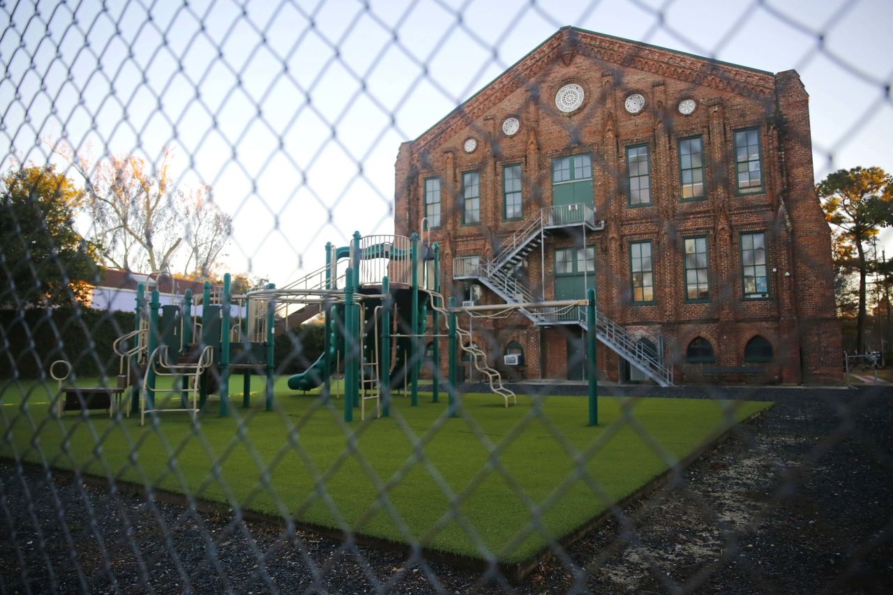 A closed public school is pictured in New Orleans, Louisiana, on January 5. 