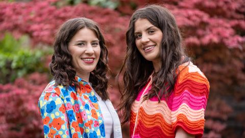 Twins Melissa and Georgia Laurie pictured at their home in Sandhurst, Berkshire.