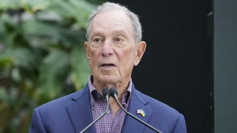 Michael Bloomberg speaks during a 'Stories of Impact' event hosted by the Earthshot Prize and Bloomberg Philantropies, in central London, at the inaugural Earthshot Prize Innovation Camp to celebrate the impact of Earthshot Prize Finalists and global climate innovators during London Climate Action Week. Picture date: Thursday June 27, 2024. PA Photo. See PA story ROYAL William. Photo credit should read: Kin Cheung/PA Wire  